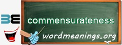 WordMeaning blackboard for commensurateness